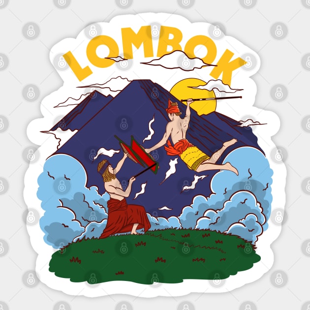 Lombok Paradiso Sticker by Artthree Studio